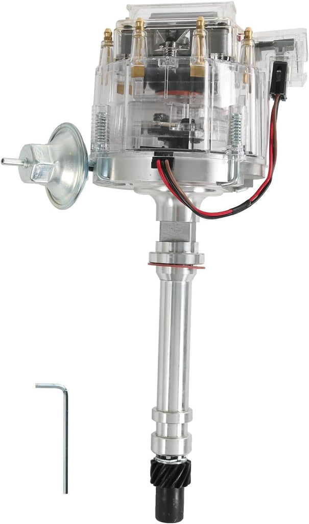 HEI Distributor Clear Cap Compatible with Chevy GM SBC V8 283 305 307 327 350 400 Small Blocks BBC 396 427 454 Big Block