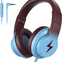 Candy Bila Wired Kids Headphones with Microphone, 85dB Safe Volume