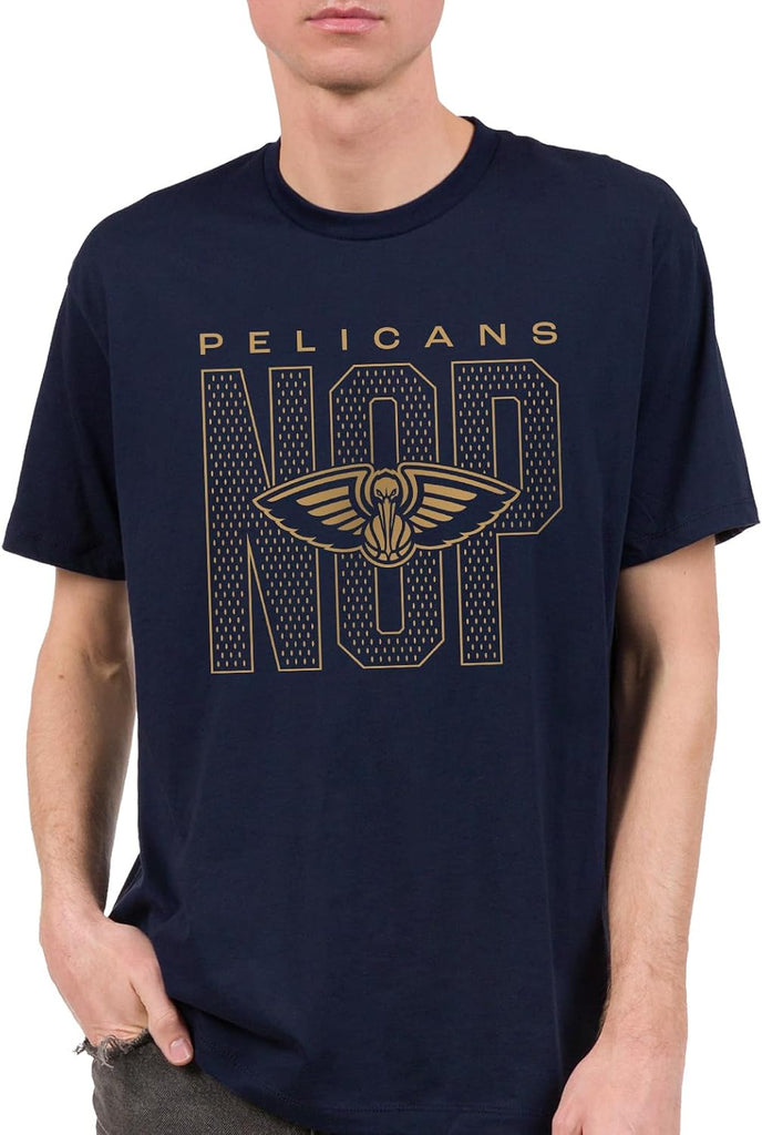 Junk Food NBA - New Orleans Pelicans City Mesh Adult SS T-Shirt Navy