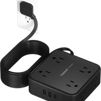TESSAN Surge Protector Power Strip with 900J Surge Protection, 15 Ft, Black