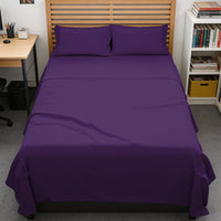 Full XL Sheets - 4 Piece Full XL Sheet Set - Breathable & Cooling - Purple