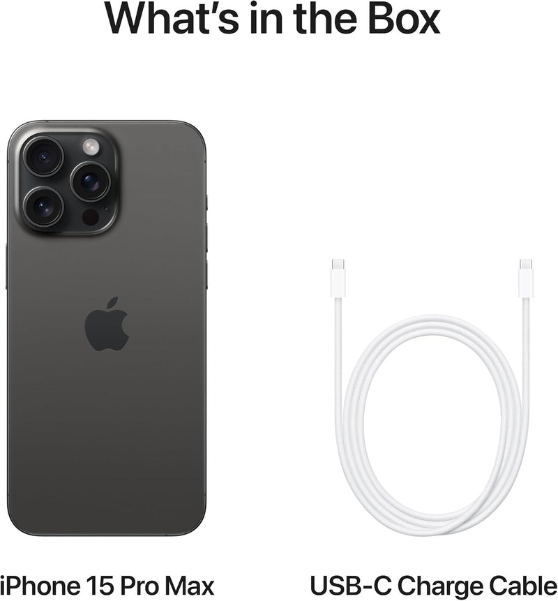 Renewed Apple iPhone (Renewed Premium) 15 Pro Max, 256GB, Black Titanium - Unlocked