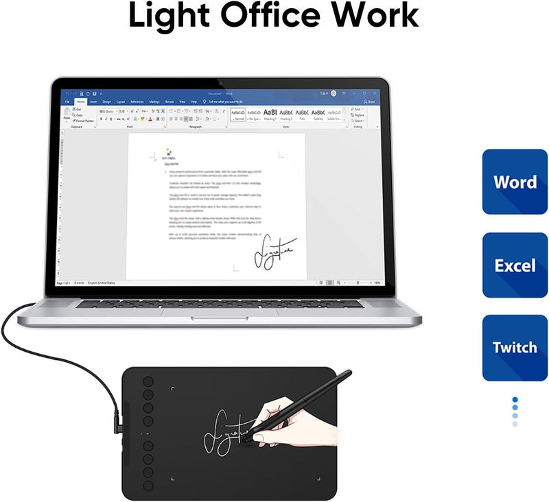 XP-Pen Drawing Tablet-XPPen Deco mini7W 7 x 4 inch Bluetooth 5.0 Graphic Tablet Pen Tablet with 16394 Levels Pressure,for Online Teaching/E-Learning Compatible with Window/Mac/Android/Chrome/Linux