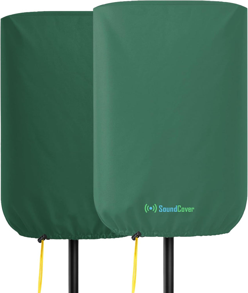 SoundCover Professional Grade 600D Protective Cover for Stand Mounted 15" PA/DJ Powered Speaker - Green - Includes a 420