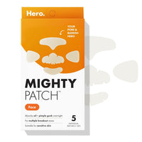 Mighty Patch Hero Cosmetics Face XL Hydrocolloid Face Mask for Acne, 5 Ct