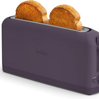bella Fits-Anywhere™ 2-Slice Slim Toaster, Long Slot & Extra Wide, Plum