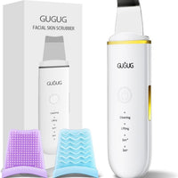 GUGUG - Espátula para exfoliar la piel, espátula facial, limpiador de poros, herramientas removedoras de puntos negros con 4 modos para limpieza profunda facial - Blanco
