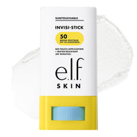 e.l.f. SKIN Suntouchable Invisi-Stick Face Sunscreen SPF 50, Clear, Lightweight with Sunflower Seed Oil, Vegan & Cruelty-Free