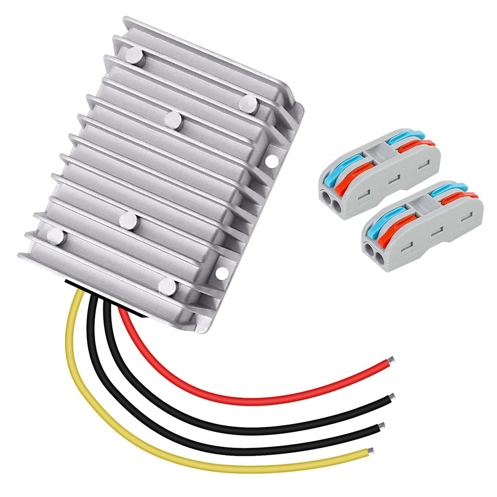 LeMotech DC 36v/48v to 12v Converter 30A 360W Step Down Converter Voltage Reducer IP68 Waterproof Transformer for Golf C