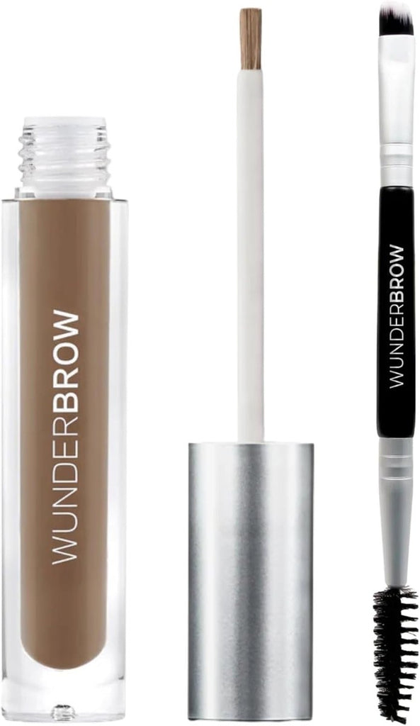 Gel para cejas WUNDERBROW, resistente al agua, a prueba de manchas, de larga duración, tono: morena, vegano y libre de crueldad animal