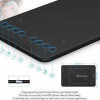 XP-Pen Drawing Tablet-XPPen Deco mini7W 7 x 4 inch Bluetooth 5.0 Graphic Tablet Pen Tablet with 16394 Levels Pressure,for Online Teaching/E-Learning Compatible with Window/Mac/Android/Chrome/Linux