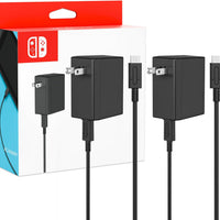 2-Pack Charger for Nintendo Switch, 45W AC Adapter Fast Charging with 2-Pack 10ft Detachable USB C Cable, Compatible wit