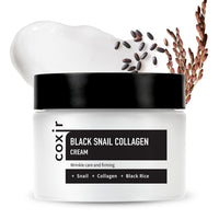 coxir Black Snail Collagen Cream, Korean Snail Mucin, 1.69 fl.oz