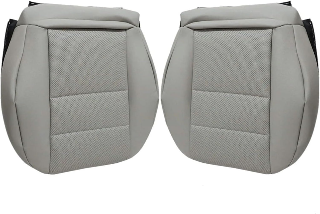 NLQR Driver & Passenger Bottom Replacement Microfiber Leather Seat Cover Gray Compatible with Mercedes Benz C250 C300 C3