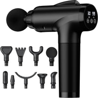 OLsky Massage Gun Deep Tissue 30 Speeds 9 Attachments Handheld (Black)