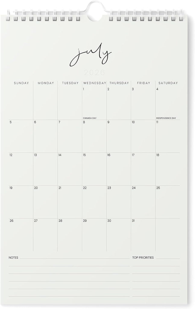 Karto Wall Calendar 2026-2027 11x17 in - Cursive Beige