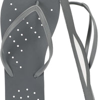 STQ Shower Flip Flops for Men Non Slip Shower Shoes Dark Grey Size 11