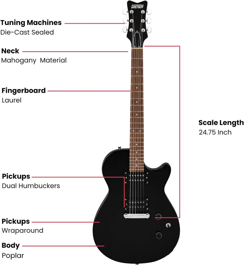 Gretsch Ignite Jet Club - Electric Guitar, Laurel Fretboard, Jet Black