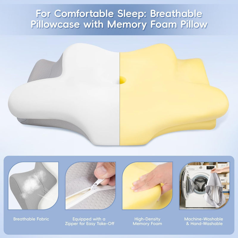 Missleep Cervical Neck Pillow,Memory Foam Pillows
