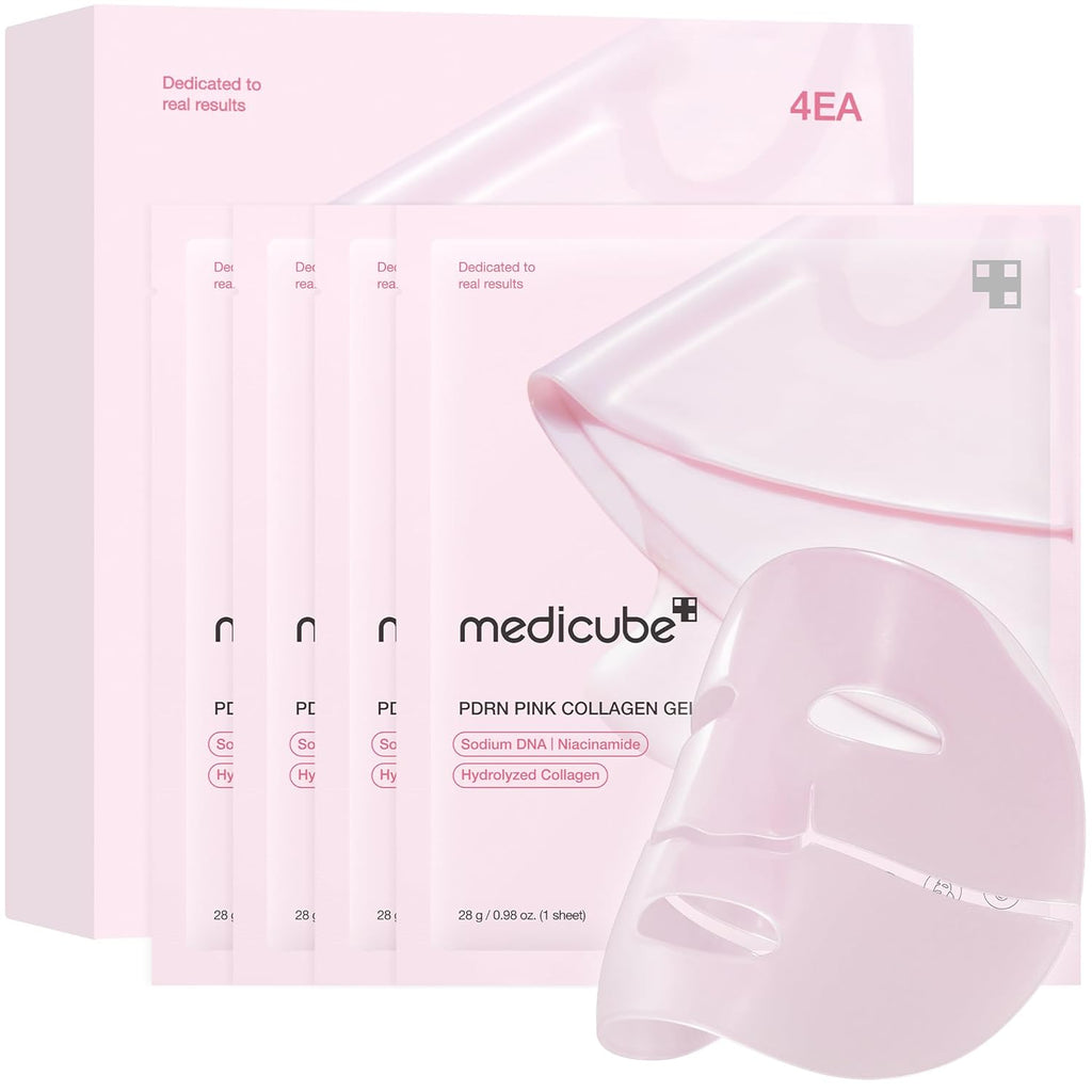 medicube Jelly Gel Mask with Salmon DNA PDRN Pink Collagen, 4EA