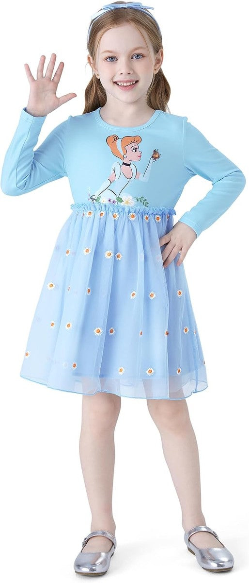 Disney Girls' Tulle Tutu Dress Birthday Party Outfit Toddler to Big Kid