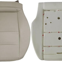 NLQR Driver Side Bottom Seat Cover with Foam Cushion Tan Microfiber Leather Compatible with Mercedes Benz GLK250 GLK300