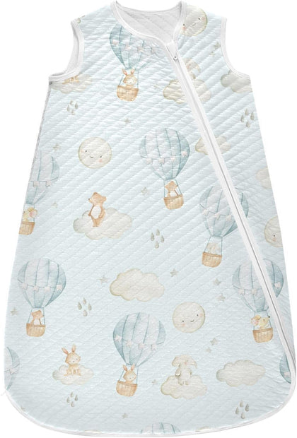 Hot Air Balloon Rabbits Mouse Baby Wearable Blanket,Zipper Swaddle Transition Sleeping Bag for Infant,Baby Sleep Suit for Newborn Toddler,Bsby Sleep Sack for 6-12M