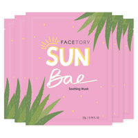 FACETORY Sun Bae, Soothing Korean Face Mask with Aloe & Shea, 5 Pack