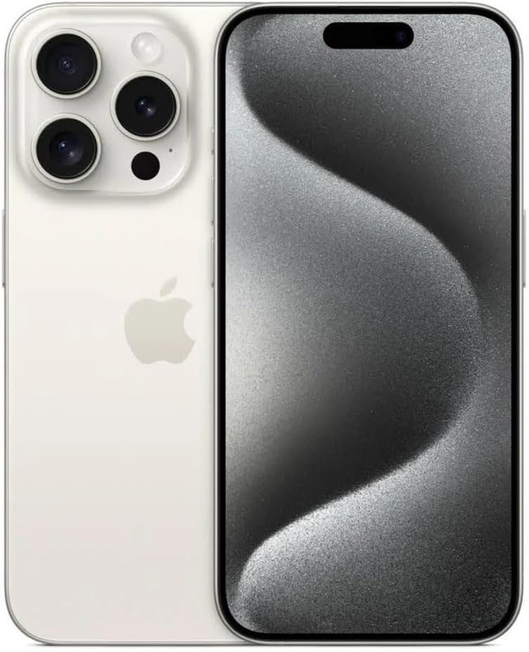 Apple iPhone 15 Pro Max, 256GB, White Titanium - Unlocked (Renewed) - Blue Titanium