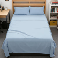 Full XL Sheets - 4 Piece Full XL Sheet Set - Cool & Breathable - Light Blue