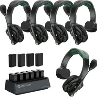 Hollyland Solidcom SE PRO 5-Users ENC Noise Cancellation Wireless Intercom Headset System 1312ft Team Communication with