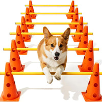 Lupar Dog Agility Course Backyard Set, Dog Agility Hurdle Cone Set