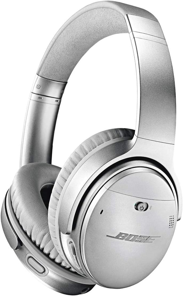 Bose QuietComfort 35 II Noise Cancelling Bluetooth Headphones— Wireless, Over Ear Headphones with Built in Microphone and Alexa Voice Control, Silver