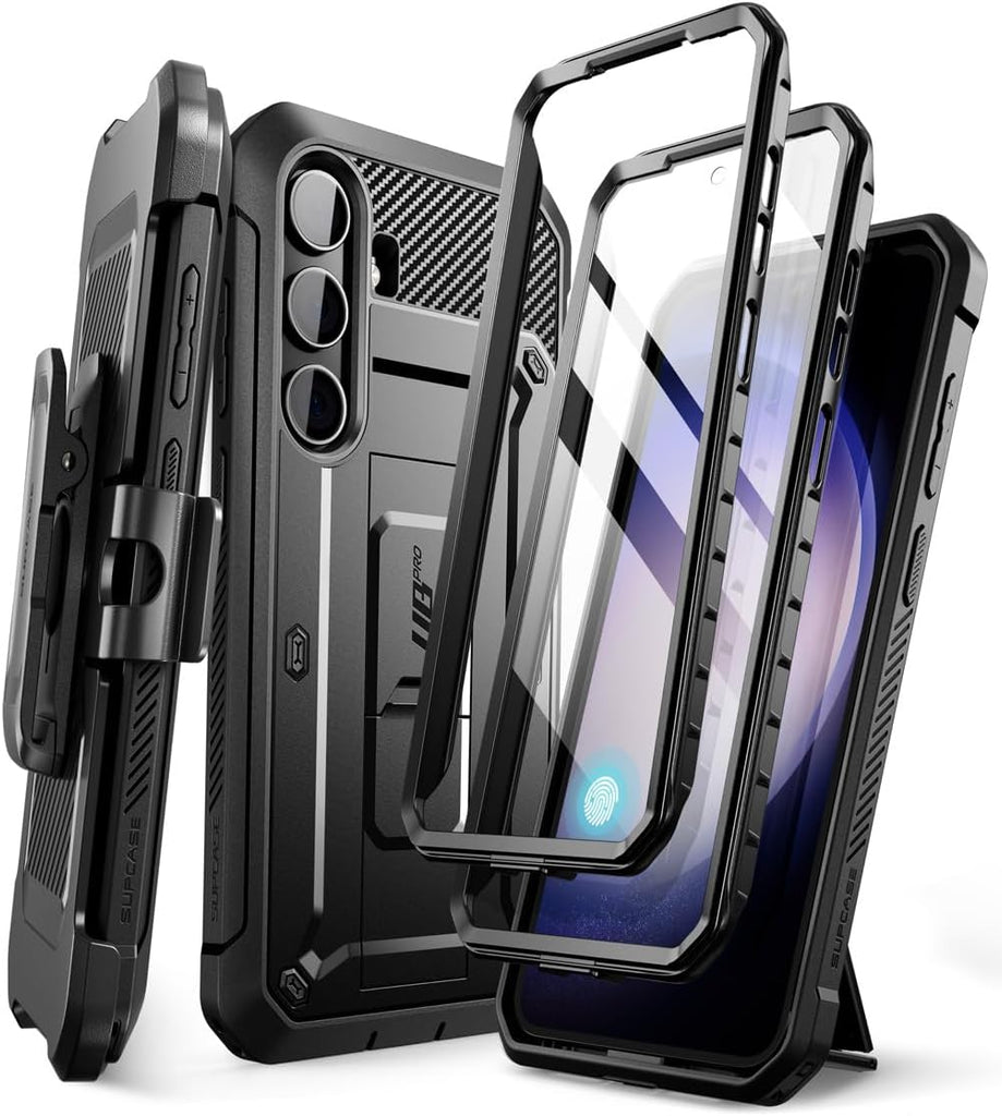 SUPCASE for Galaxy S24 Plus Case with Built-in Screen Protector, Black