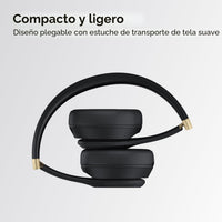 Beats Solo 4 - Negro y dorado — Audífonos inalámbricos Bluetooth on-ear, hasta 50h