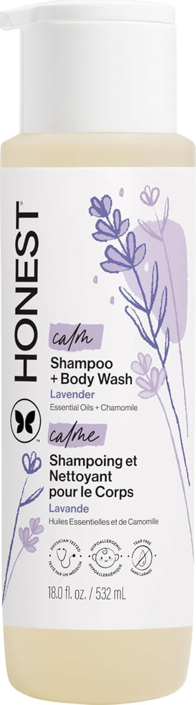 The Honest Company Shampoo & Body Wash, Tear-Free, Lavender Calm, 18 fl oz