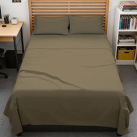 Full XL Sheets - 4 Piece Full XL Sheet Set - Breathable & Cooling - Khaki