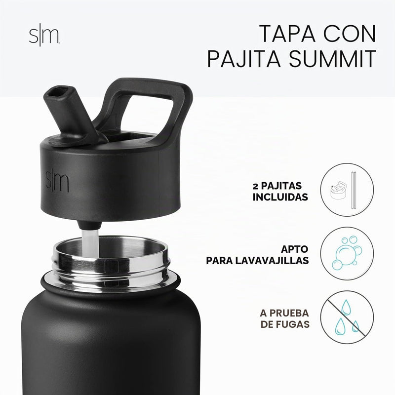 Simple Modern Water Bottle with Straw Lid Vacuum Insulated