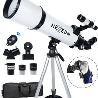 Koolpte Telescope for Adults, 80mm/600mm AZ Refractor for Beginners