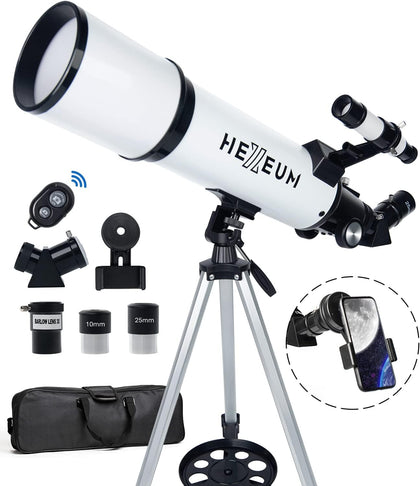 Koolpte Telescope for Adults, 80mm/600mm AZ Refractor for Beginners