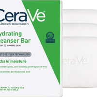 CeraVe Hydrating Cleanser Bar, Face Wash with 5% Moisturizing Cream, 3-Pack