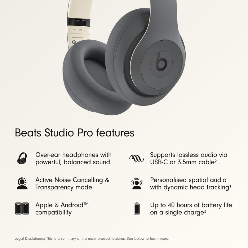 Beats Studio Pro - Gris arena — Audífonos over-ear premium con ANC, hasta 40h