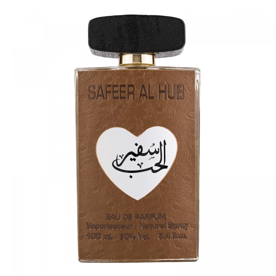 Ard Al Zaafaran. Safeer Al Hub Brown Eau de Parfum Spray for Unisex, 3.4 Ounce