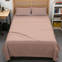 Full XL Sheets - 4 Piece Full XL Sheet Set - Breathable & Cooling - Mauve