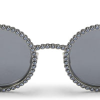 CHANEL Pre-loved Silver Metal Round Sunglasses 71138, Silver