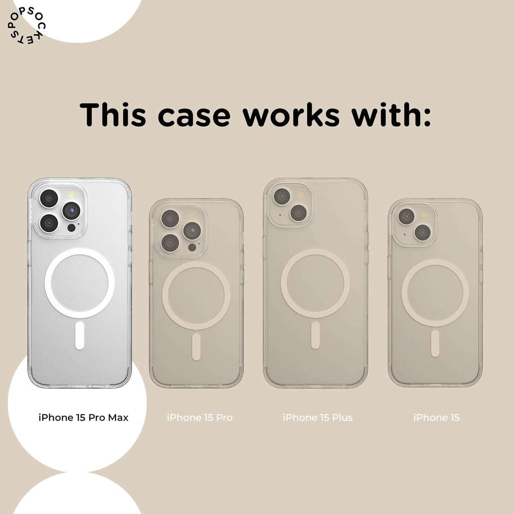 PopSockets iPhone 15 Pro Max Phone Case w/MagSafe- Floating Florals