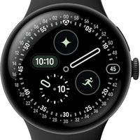 Google Pixel Watch 4 (45mm) - Android Smartwatch - Heart Rate,Sleep & Fitness Tracking -40-Hour Battery -Google AI -Matte Black Aluminum Case - Obsidian Active Band - Wi-Fi-Google Pixel Watch app