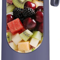Lilogi 500ML Portable Smoothie‑Maker Cup,12‑Blade USB‑C Rechargeable Juicer with LED Display, Travel‑Sized Drink Mixer for Kitchen,Office,Gym & Outdoor Activities