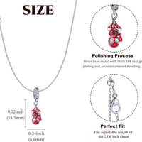Spider Pendant Necklace with Adjustable Chain for Men and Women