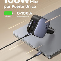 UGREEN 145W 4-Port Retractable Car Charger, 3C1A USB C Fast Charger with 60W Retractable Cable, Cigarette Lighter Adapter Compatible with MacBook Pro, iPhone 17/16, Galaxy S25/S24 Ultra, iPad, Laptop